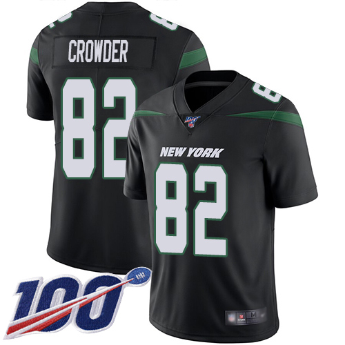 New York Jets Limited Black Youth Jamison Crowder Alternate Jersey NFL Football 82 100th Season Vapor Untouchable